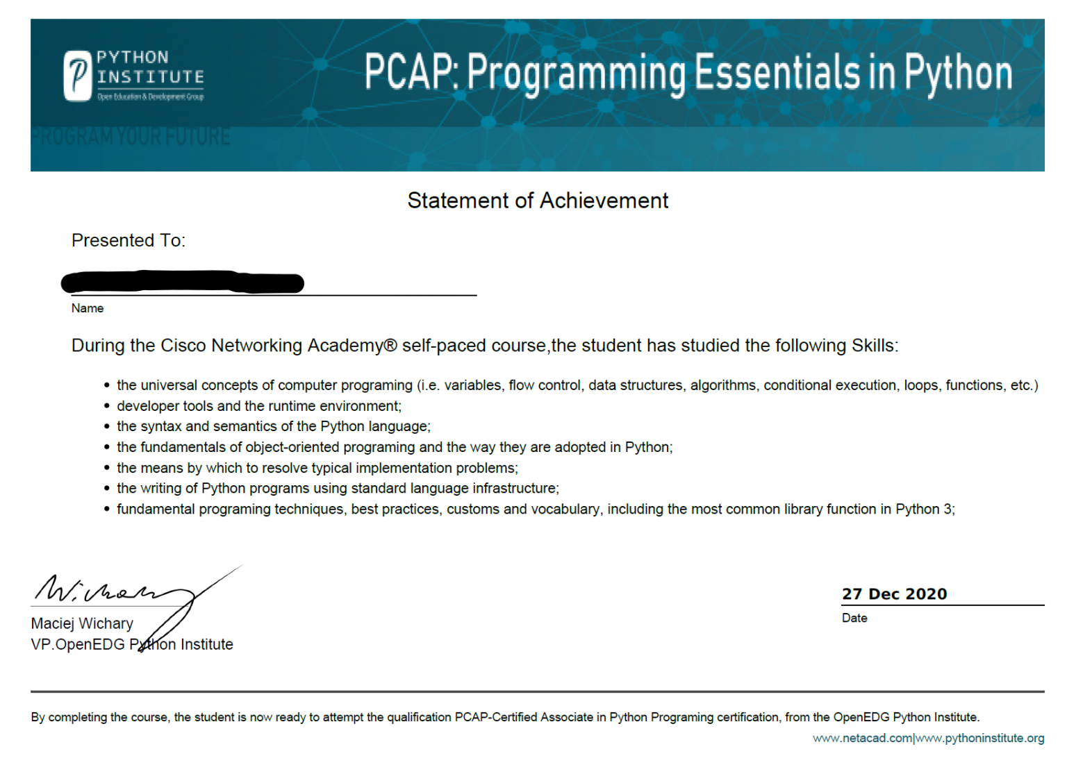 cisco certificate